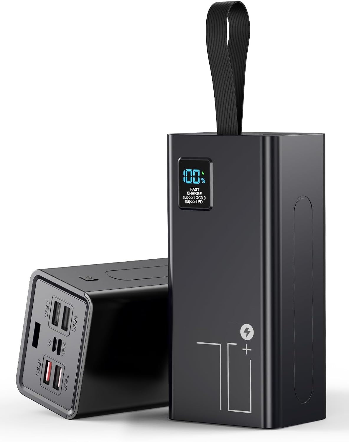 Powerbank 70000mAh 30W PD QC 3.0 Schnellladegerät USB-C 5 Ausgänge LED Display