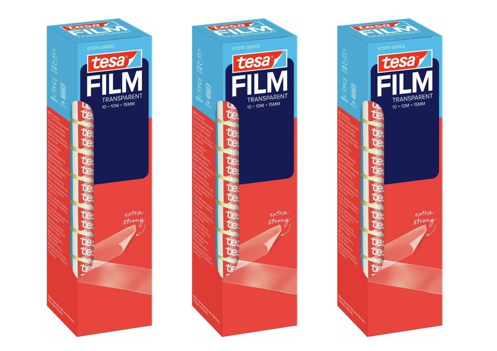 tesafilm Klebeband Transparent 15mm x 10m Büro Haushalt Geschenkband Basteln