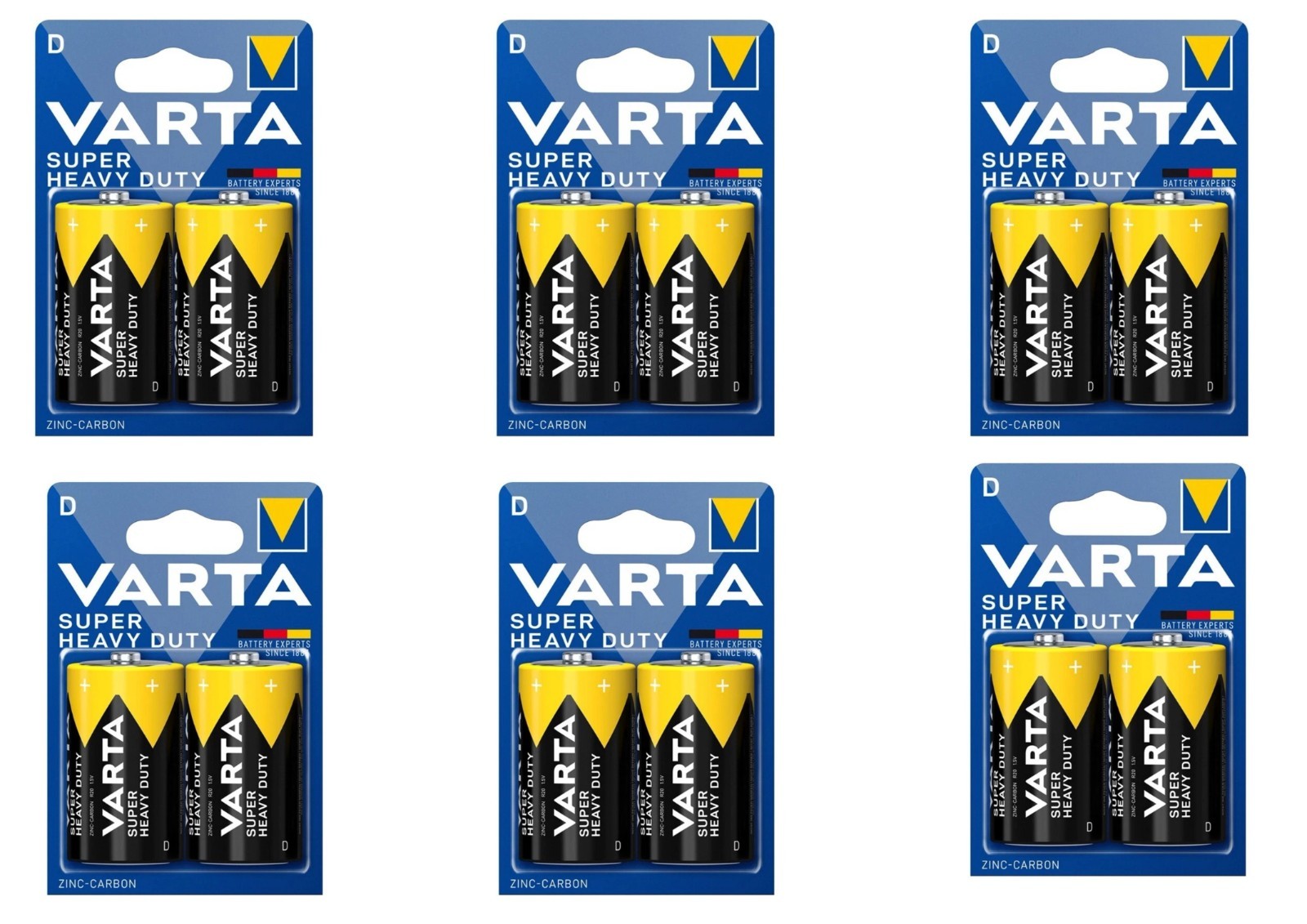 Varta SuperLife Mono D MN1300 R20 LR20 1,5V Zink-Kohle Batterien Typ 2020