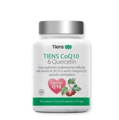 TIENS CoQ10 &amp; Qercetin with vitamins B1 B9 D3 E and K2, coenzyme Q10 &amp; hawthorn 
