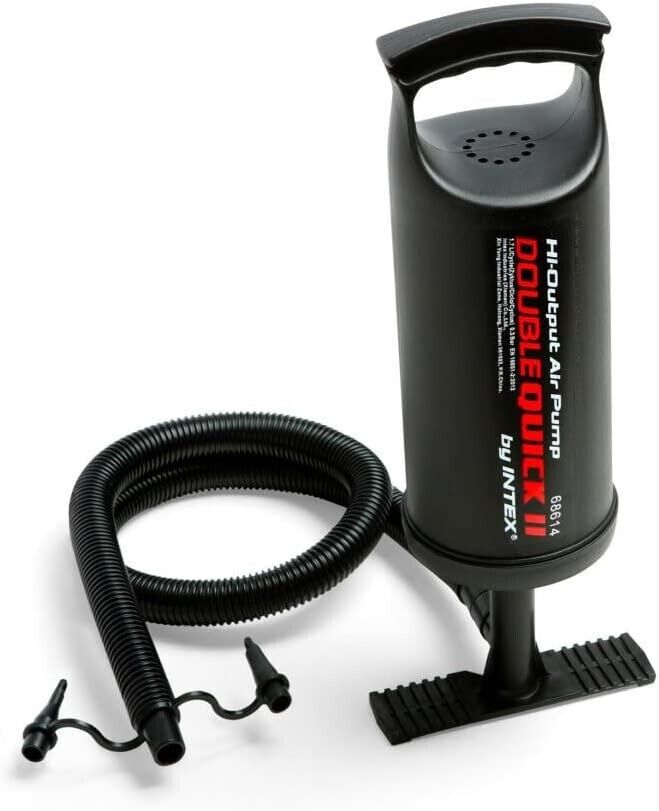 Double action pump from Intex with large volume air pump 36cm including 3 valve adapters
