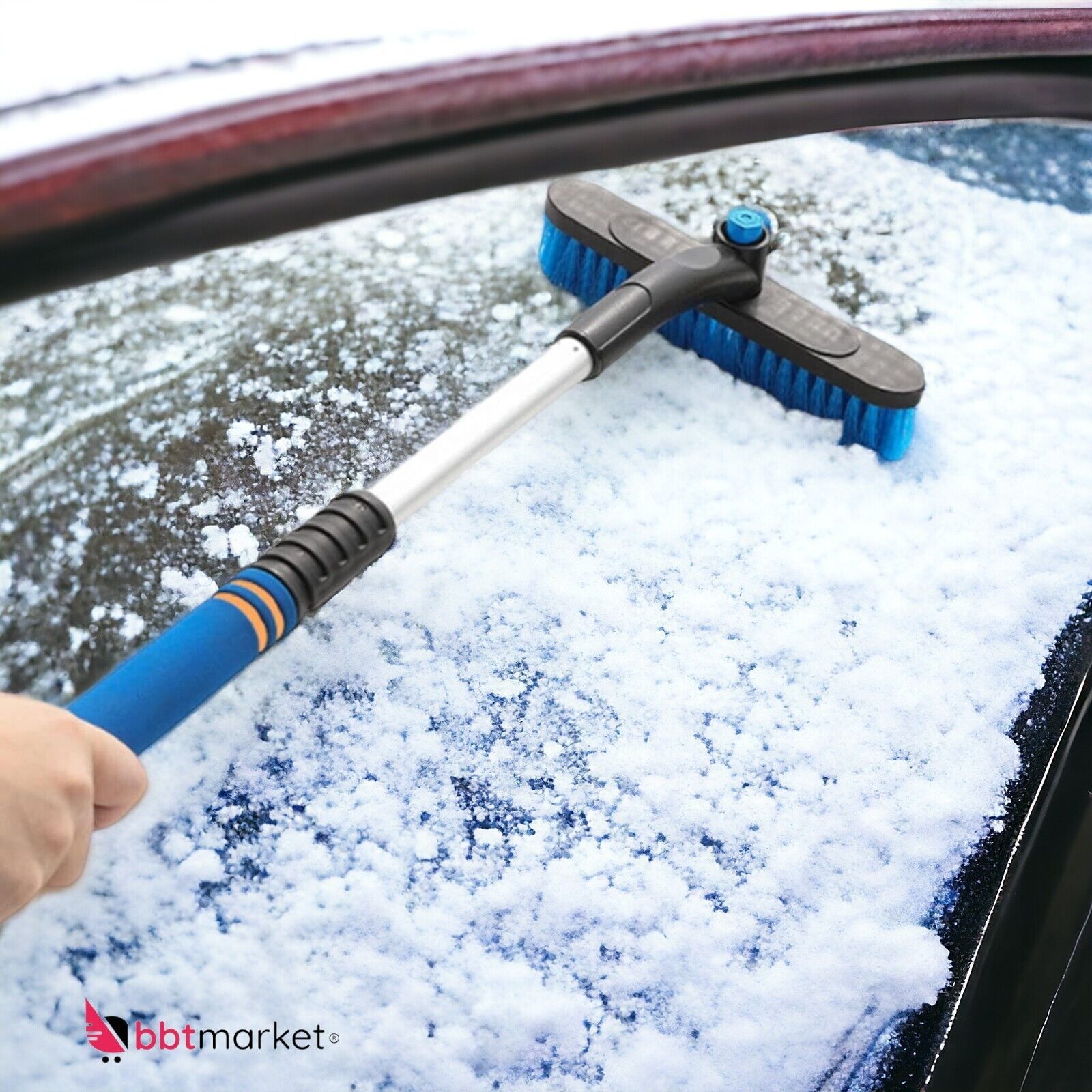 ZHSIHAI 2 in 1 snow brush with ice scraper, windshield glass buz kazıyıcı