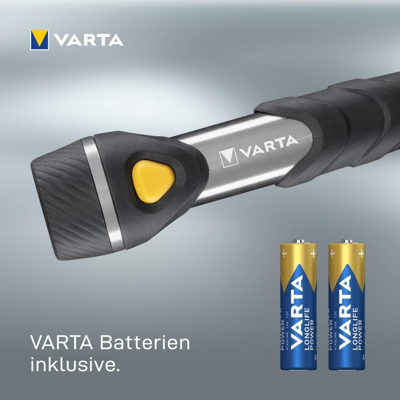 VARTA flashlight with 9 LEDs including 2x AA batteries, Day Light Multi LED F20...
