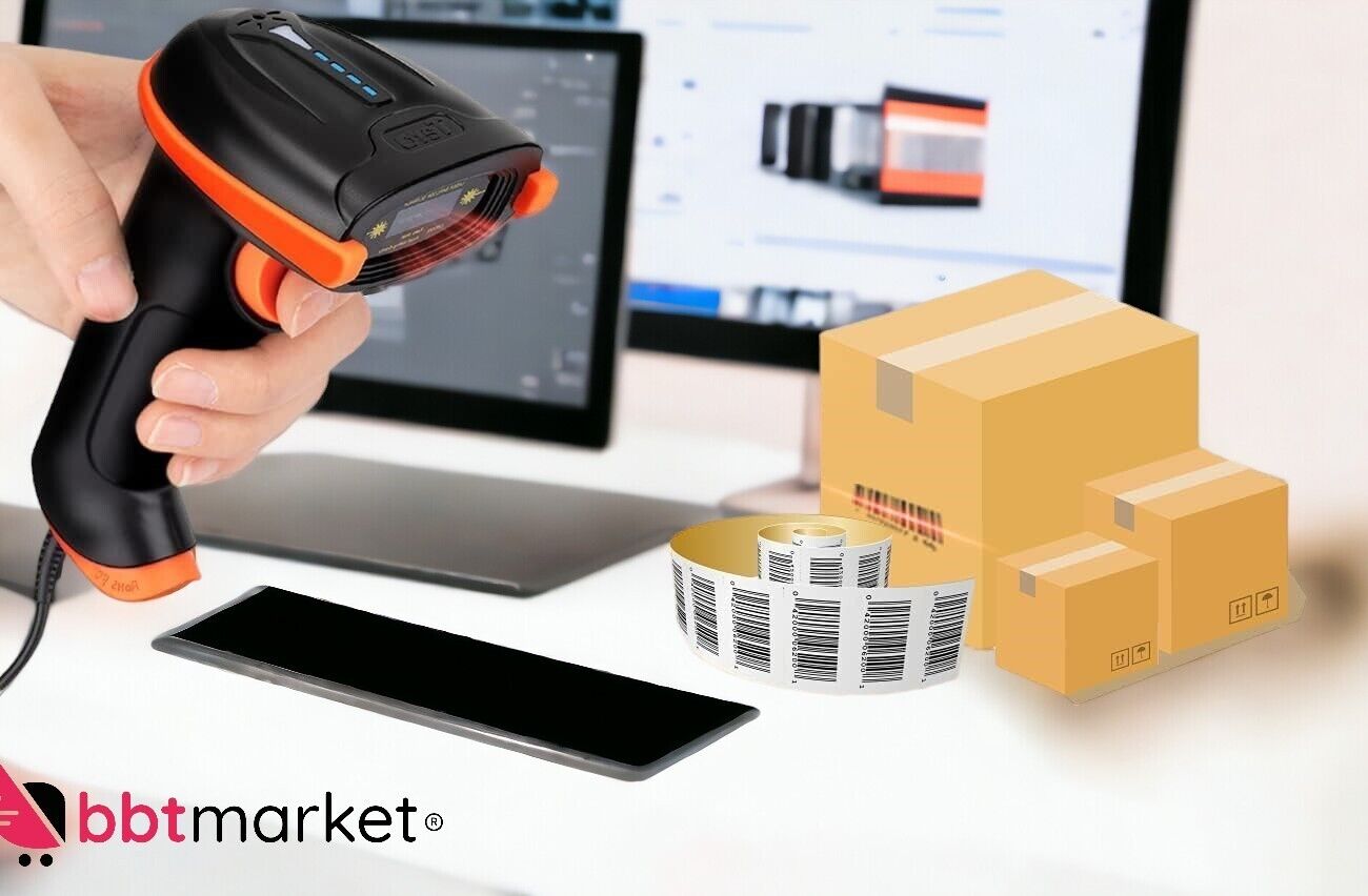 Barcode Scanner D Laser USB Wired Handheld Barcode Scanner Handheld