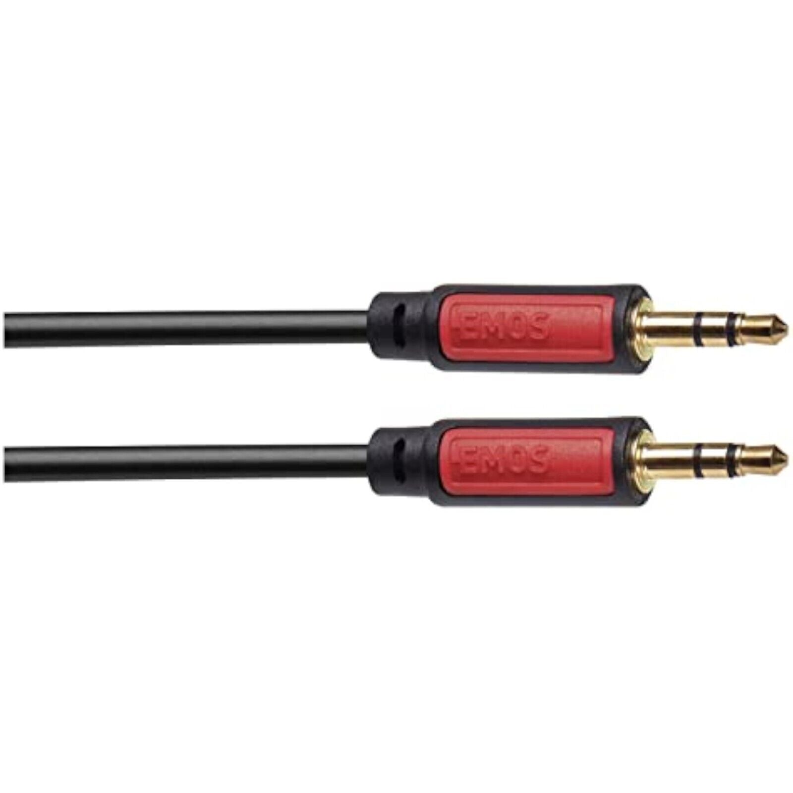 EMOS Klinkenkabel Stereo 3,5 mm Jack, Klinke auf Klinke 2x Stecker, 3m AUX-Kabel