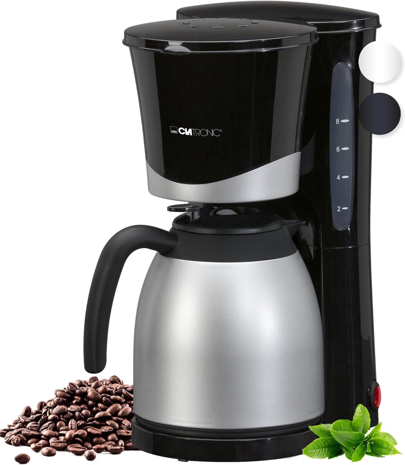 Clatronic KA 3327 Filterkaffeemaschine – 1L Thermoskanne, 8–10 Tassen, Aromaverschluss