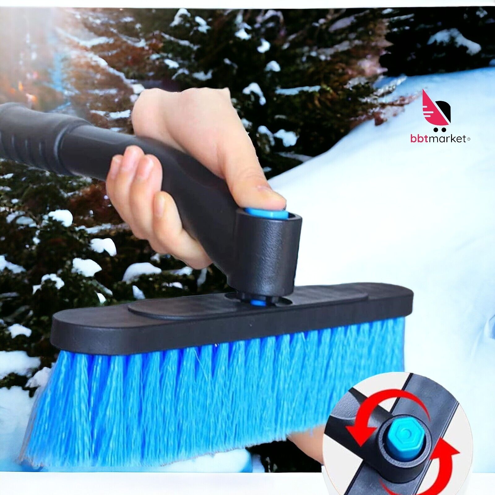 ZHSIHAI 2 in 1 snow brush with ice scraper, windshield glass buz kazıyıcı