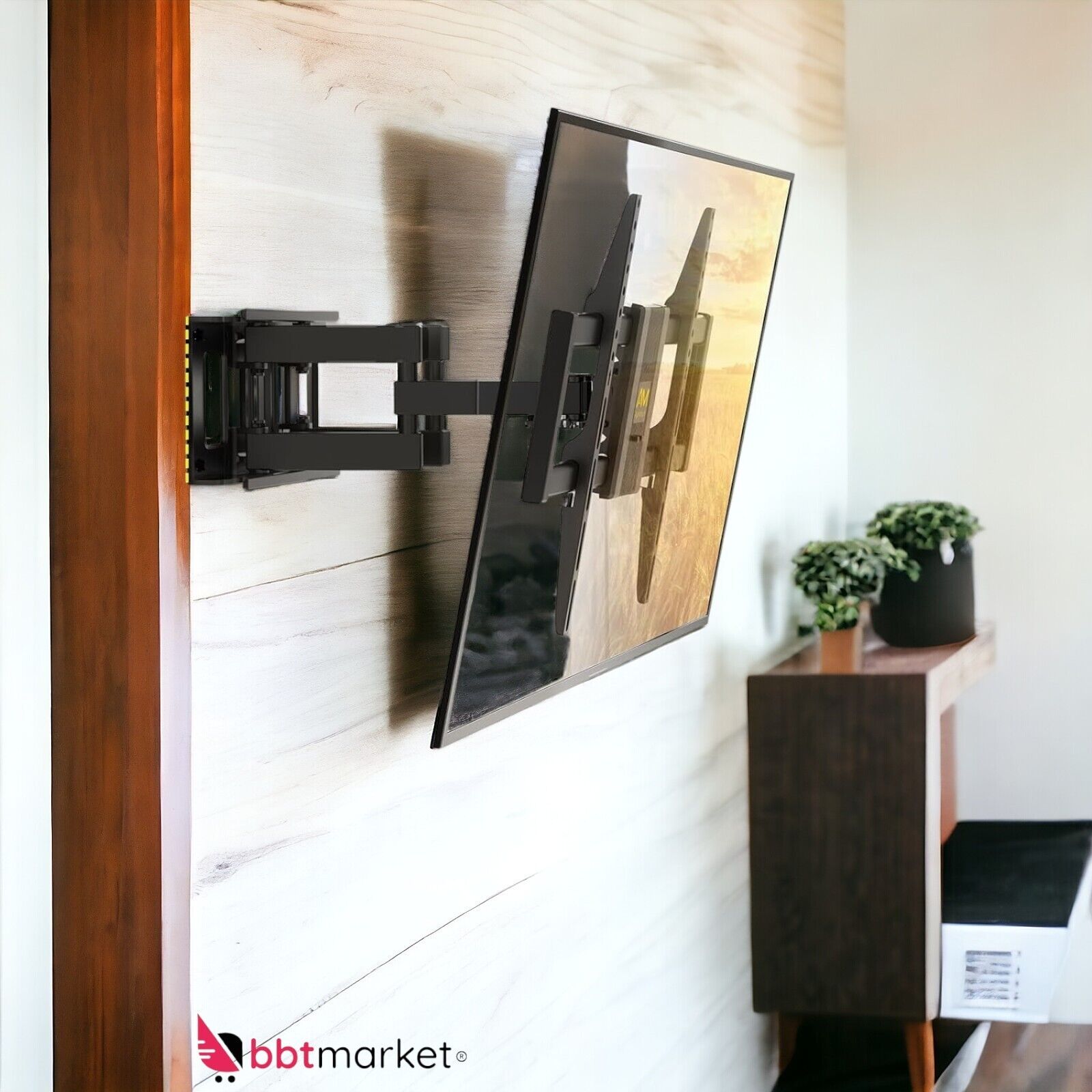 Alphamount TV Wall Mount Swivel for 37-75 inch TVs, Tilt Extendable