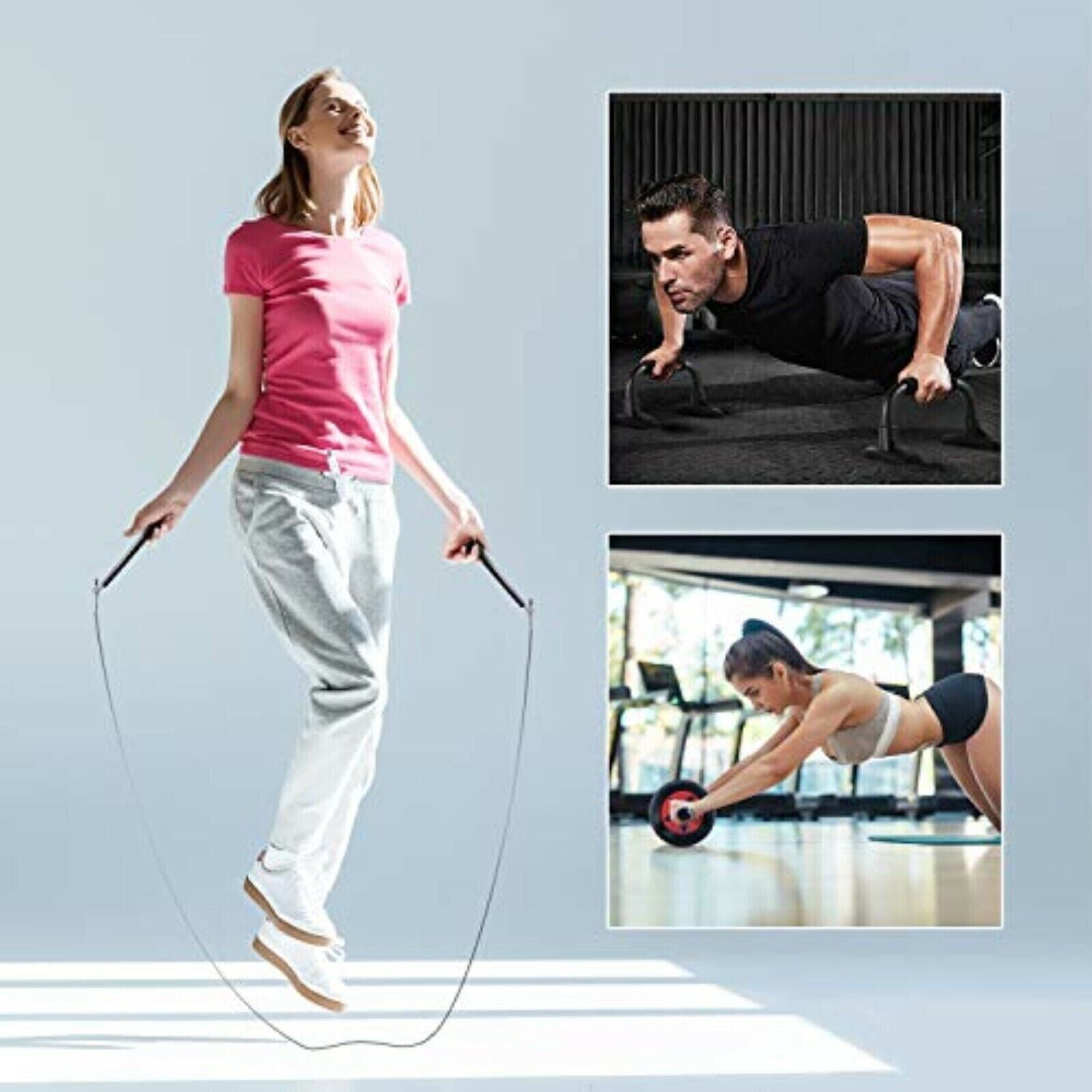 4 er set Bauchroller AB Wheel Roller Bauchtrainer Bauchmuskeltrainer Fitness neu