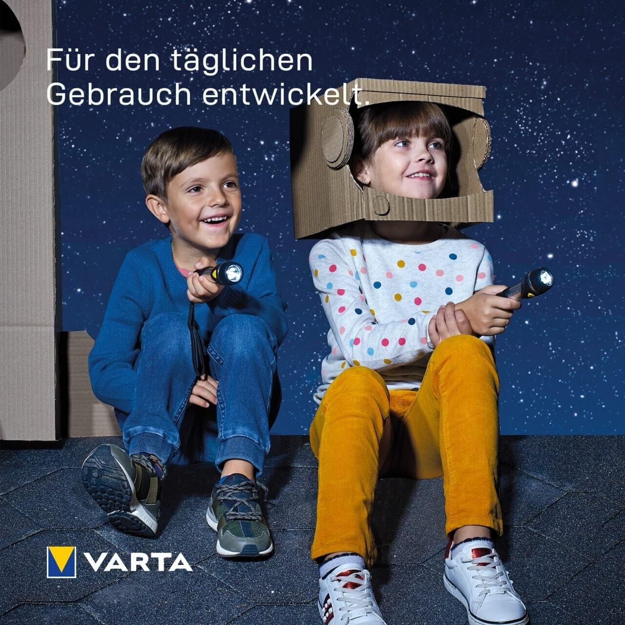 VARTA flashlight with 9 LEDs including 2x AA batteries, Day Light Multi LED F20...