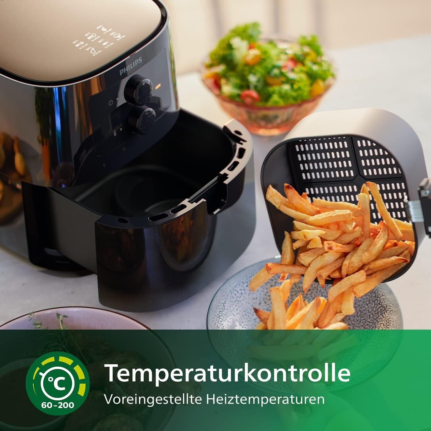 Philips Airfryer XL 6,2 Liter – Gesunde Heißluftfritteuse mit 12 Programmen & 1700 Watt Leistung