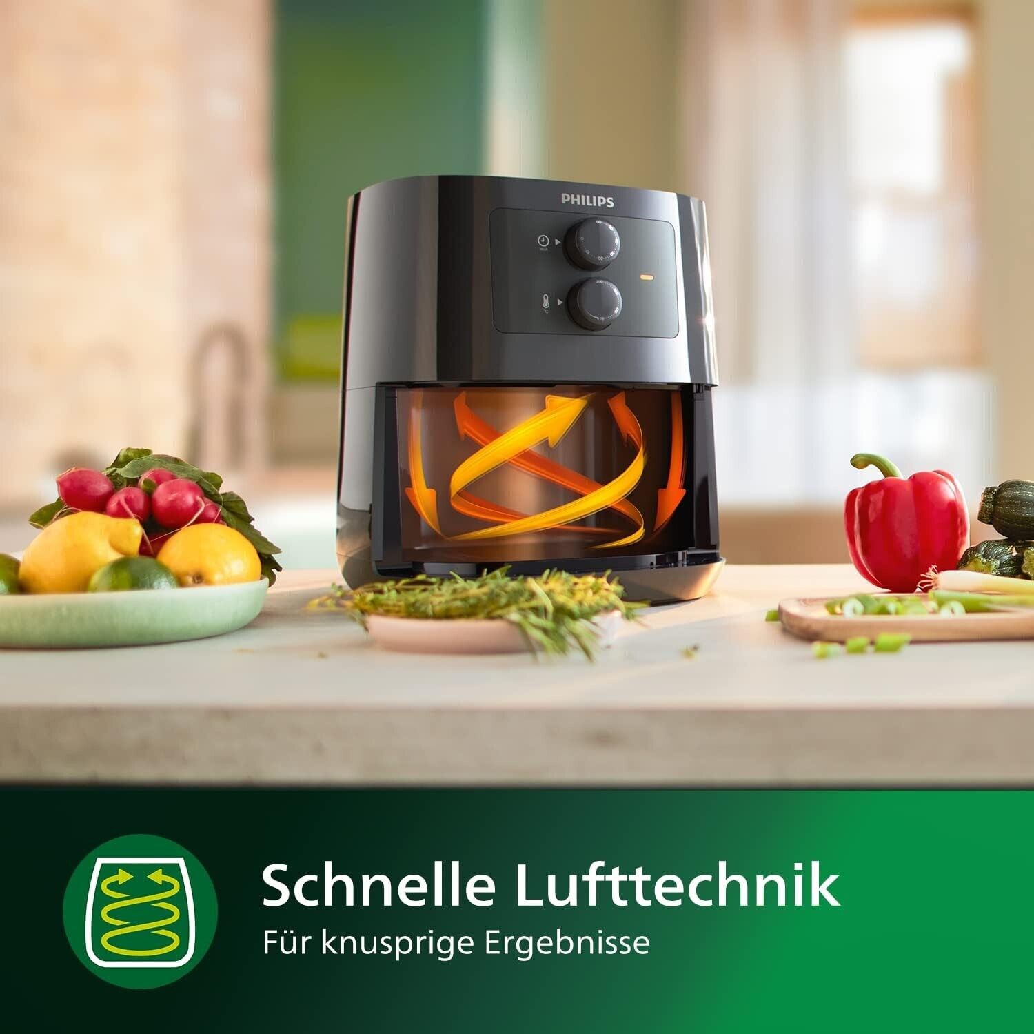Philips Airfryer XL 6,2 Liter – Gesunde Heißluftfritteuse mit 12 Programmen & 1700 Watt Leistung