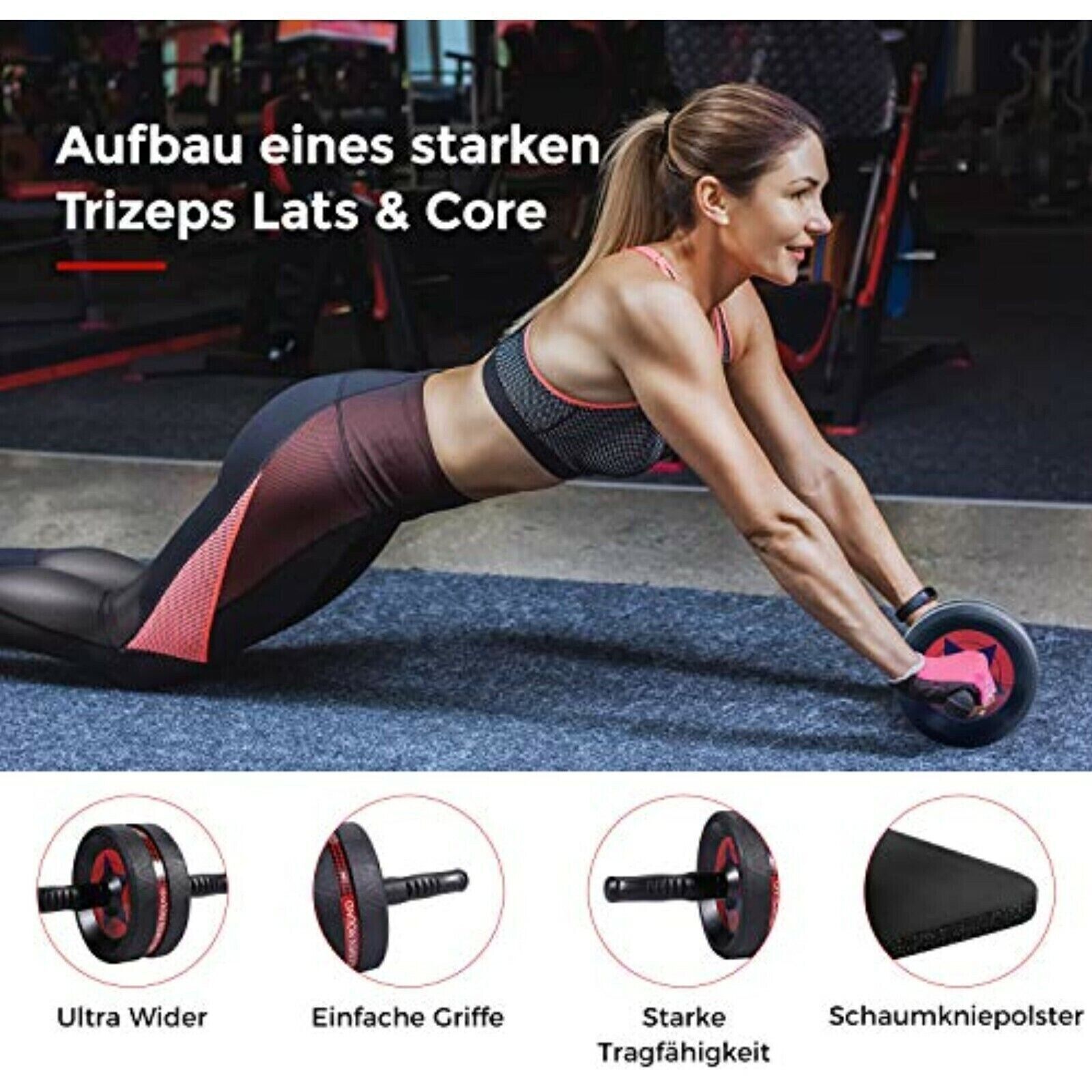 4 er set Bauchroller AB Wheel Roller Bauchtrainer Bauchmuskeltrainer Fitness neu