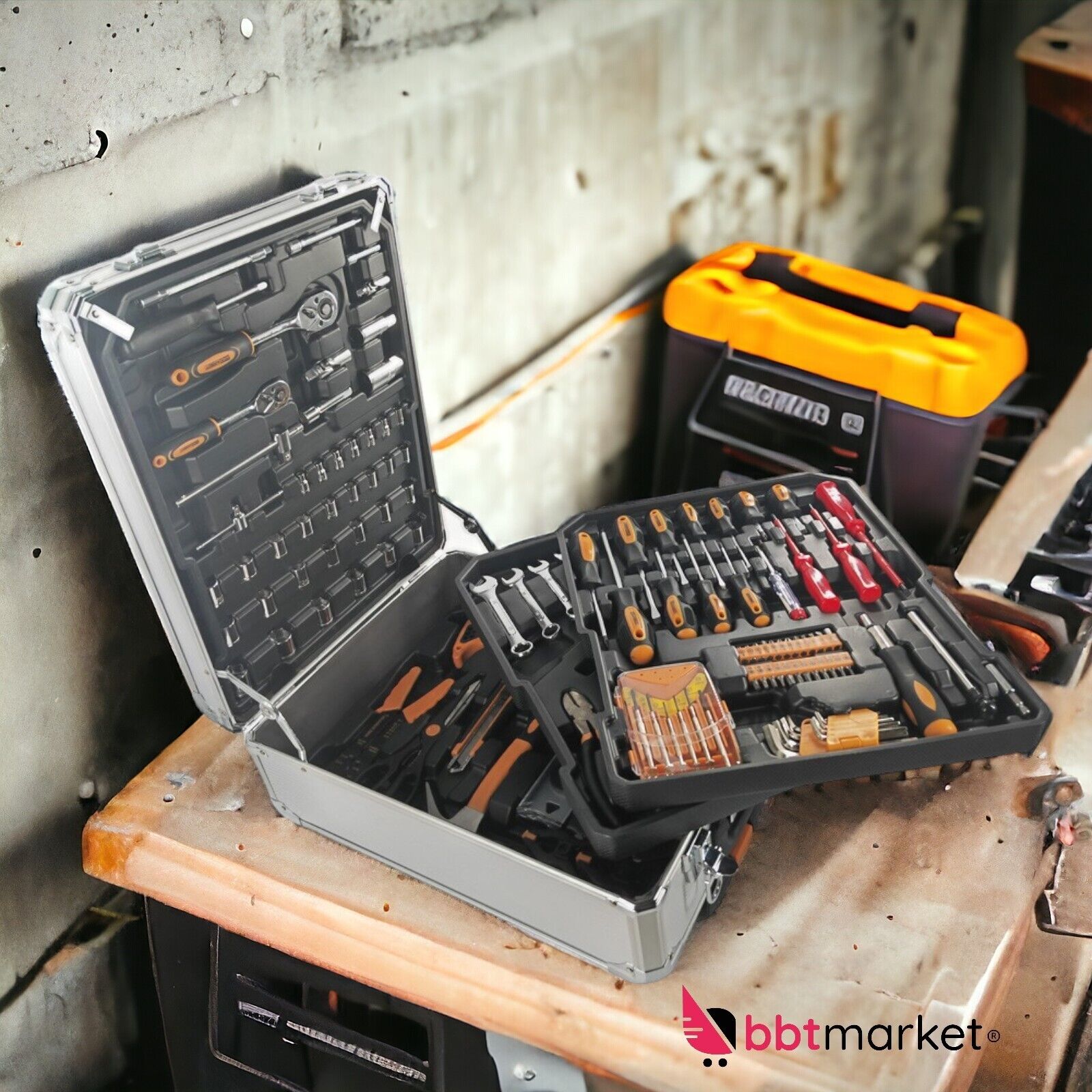 1000tlg Werkzeugkoffer Werkzeugkasten Werkzeugkiste Werkzeug Trolley Black