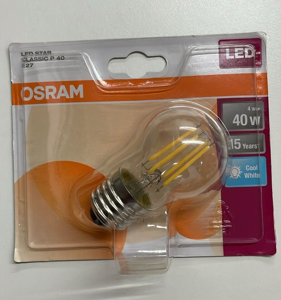 Osram LED Glühbirne Tropfen 4w=40W E27 Glühlampe 40 Watt Glühbirnen Cool weiß✅