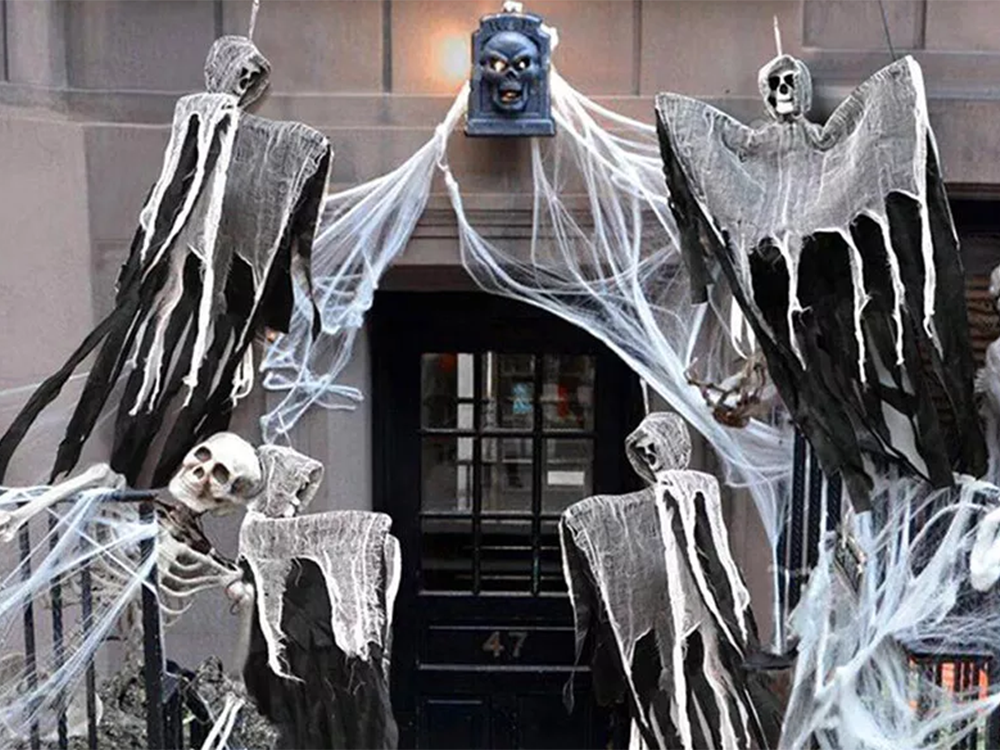 Hängende Halloween Dekoration Skelett Geist Totenkopf Party Deko 80cm 🎭👻