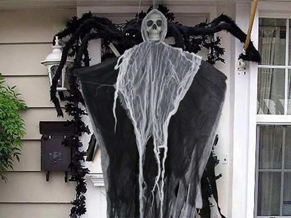 Hängende Halloween Dekoration Skelett Geist Totenkopf Party Deko 80cm 🎭👻