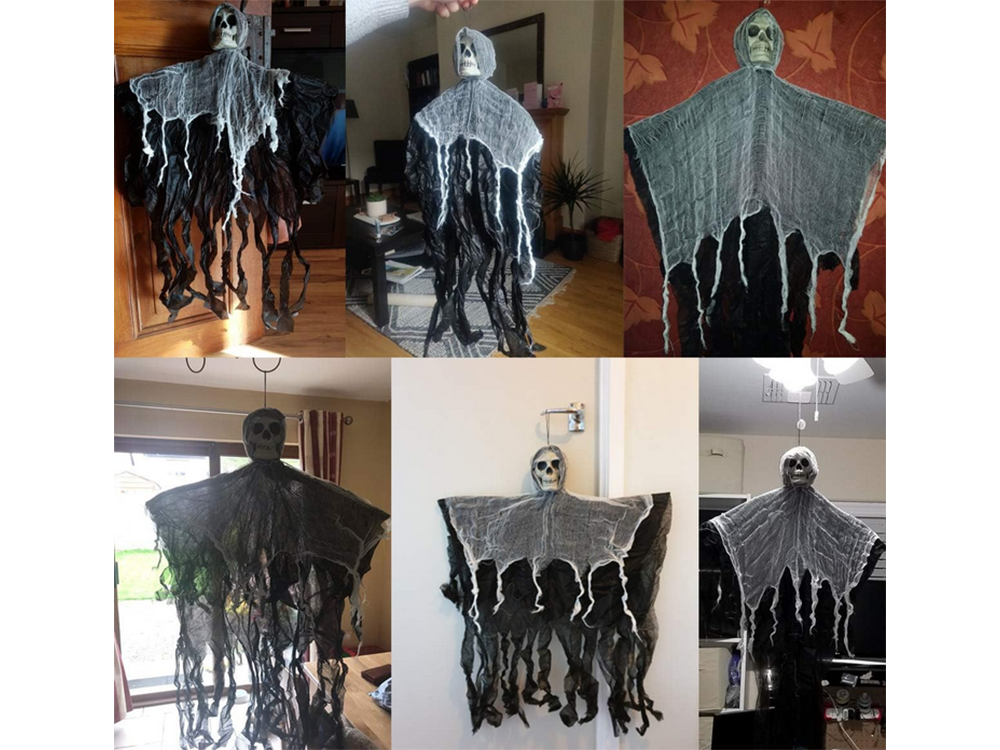 Hängende Halloween Dekoration Skelett Geist Totenkopf Party Deko 80cm 🎭👻