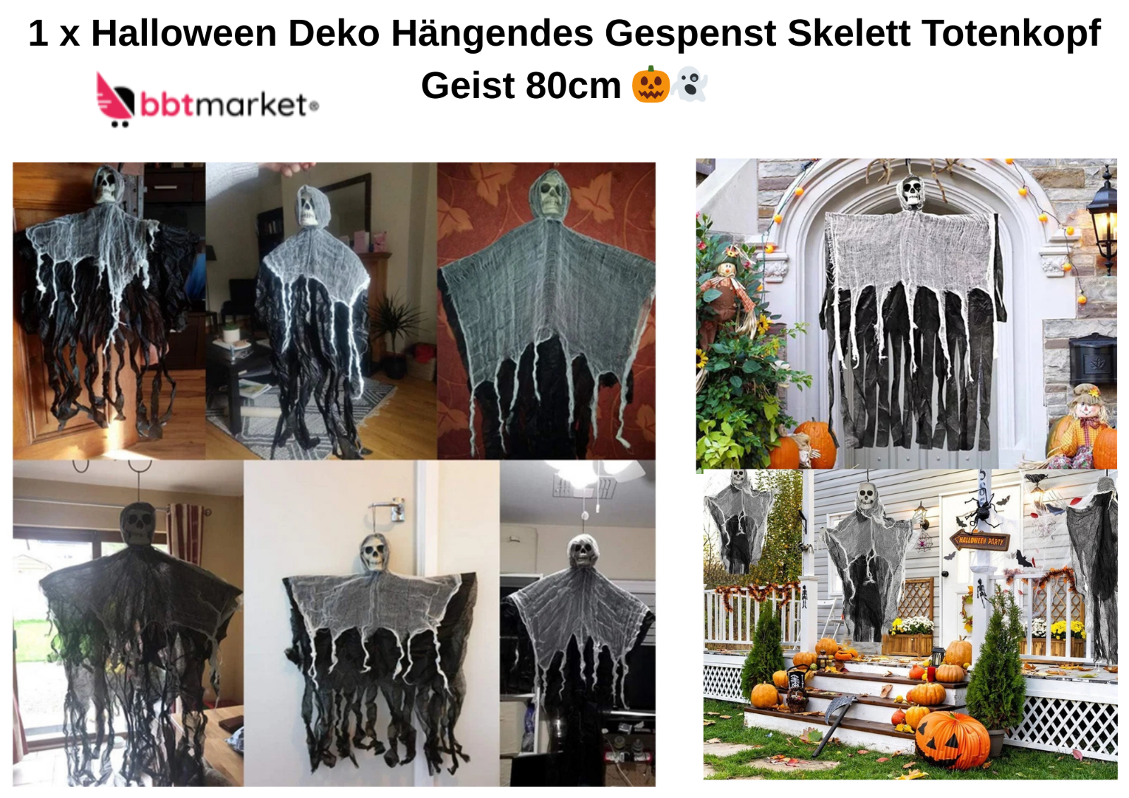 Halloween Dekoration Set 8-teilig – Partydeko & Festliche Dekoideen