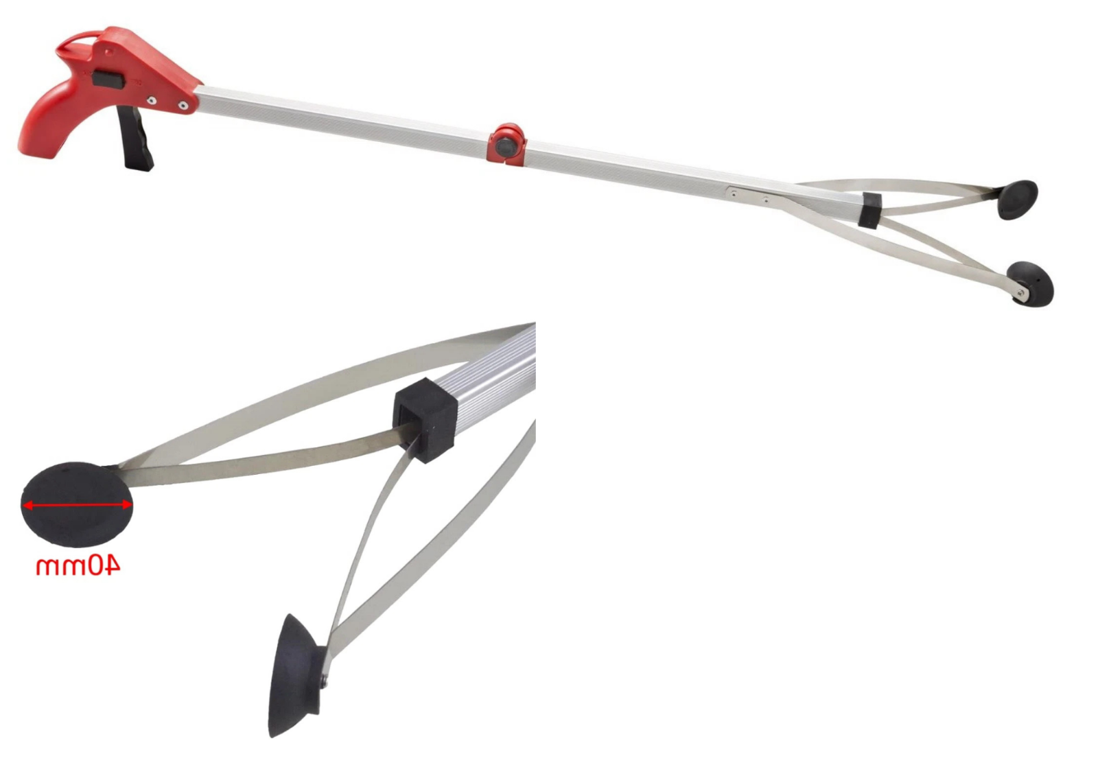 Greifzange 77cm faltbar Alu Müllgreifer Greifhilfe Müllzange Pick Up Tool