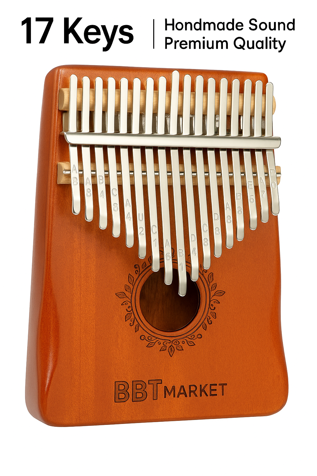 Kalimba 17 Tasten Daumenklavier aus Holz – Handgemachtes Finger Piano 🎵 🎵 🎵