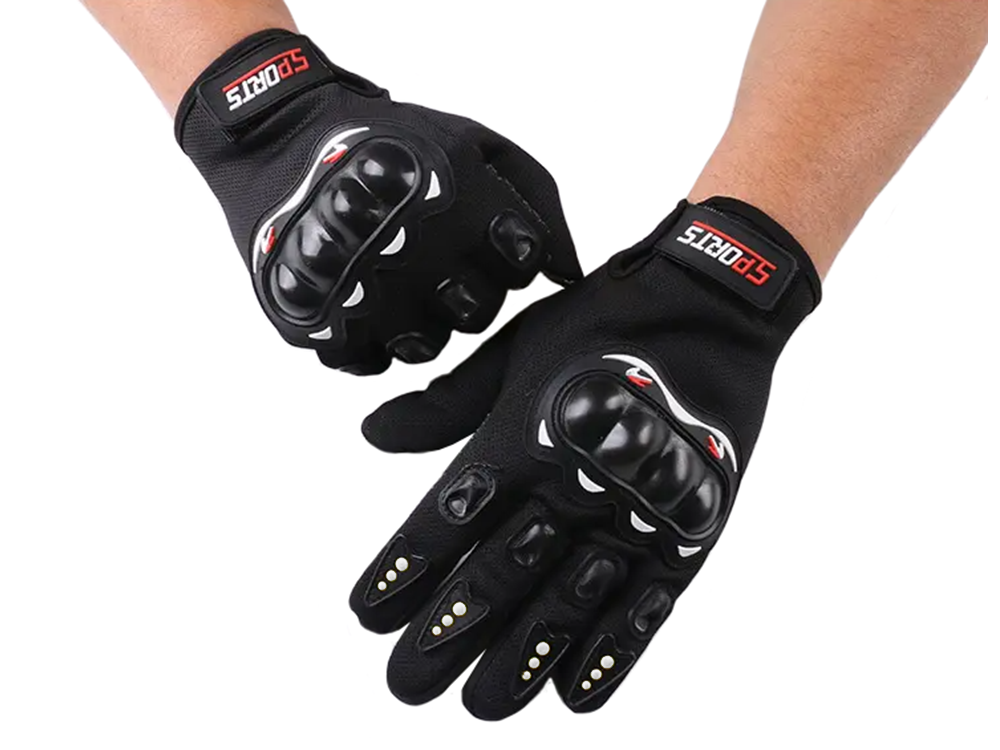 Motorradhandschuhe wasserdicht & atmungsaktiv – Mit Protektor, Fleece-Futter & Touchscreen-Funktion – Größe L/XL