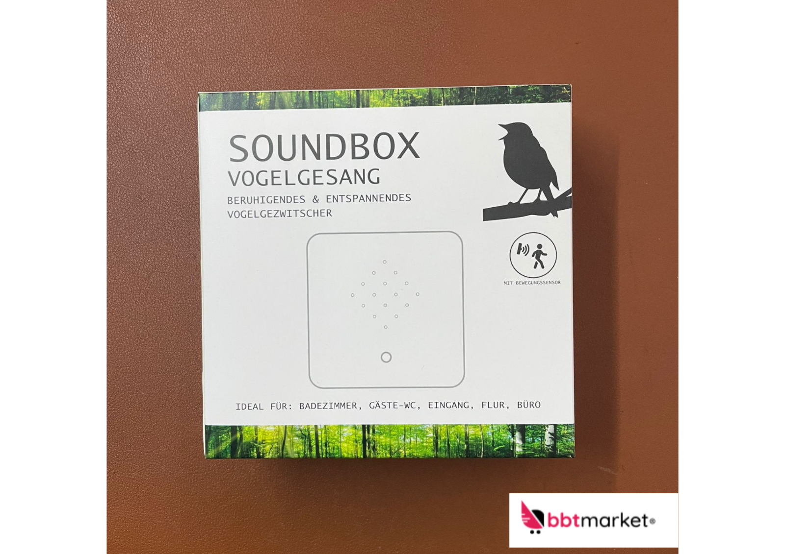 Soundbox Vogelgezwitscher Naturgeräusche Vogelgesang Box mit Bewegungsmelder