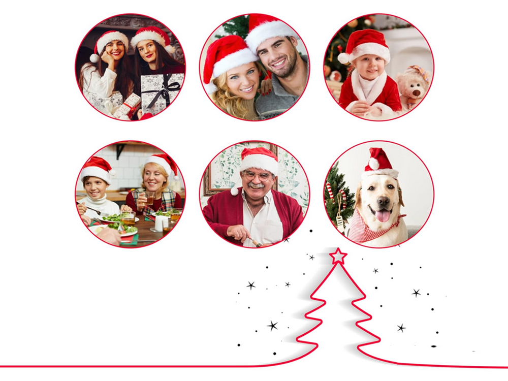 Weihnachtsmütze Nikolausmütze Weihnachtsmann Mütze Rote Santa Mütze Erwachsene