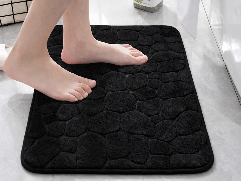 Badteppich 80x50 cm weich saugfähig rutschfest Dusche Badezimmer