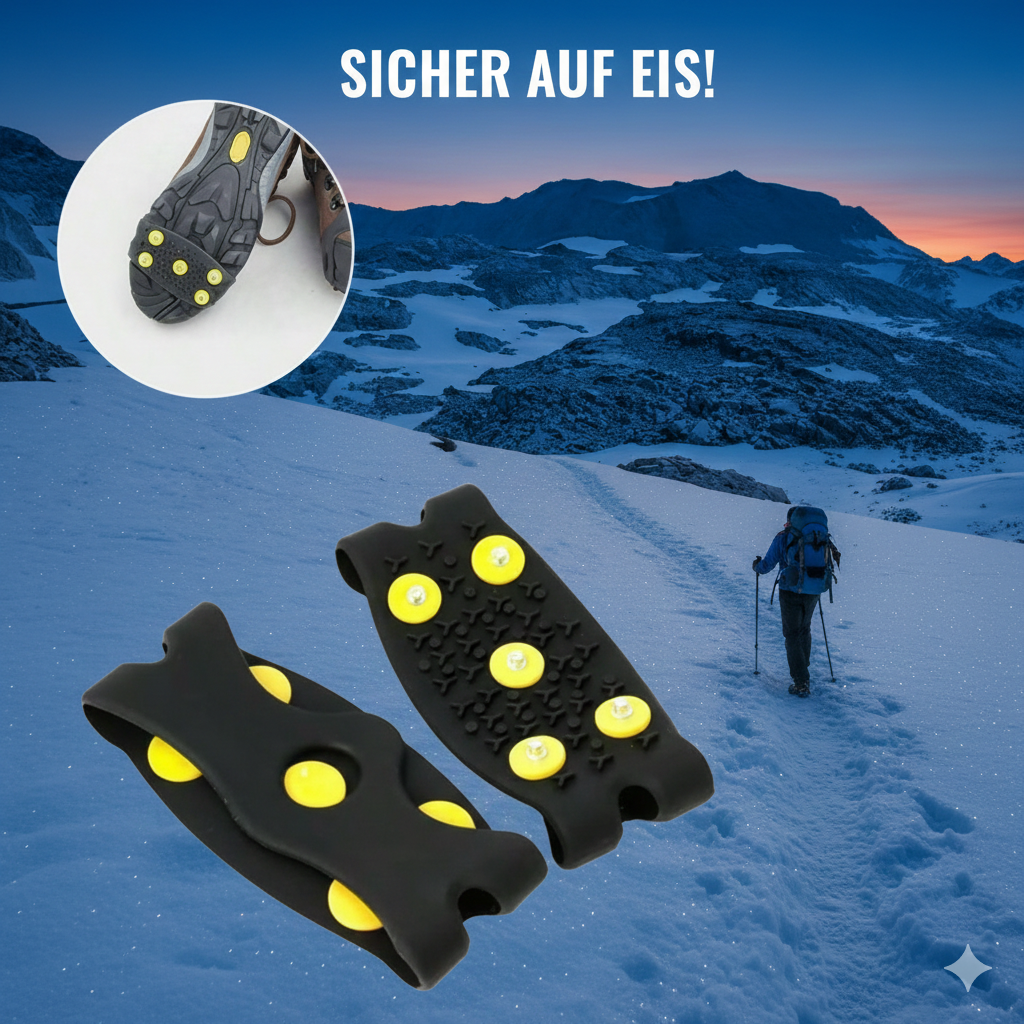 Anti Rutsch Schuhüberzüge Eisspikes 5 Zähne Outdoor Schnee 1 Paar