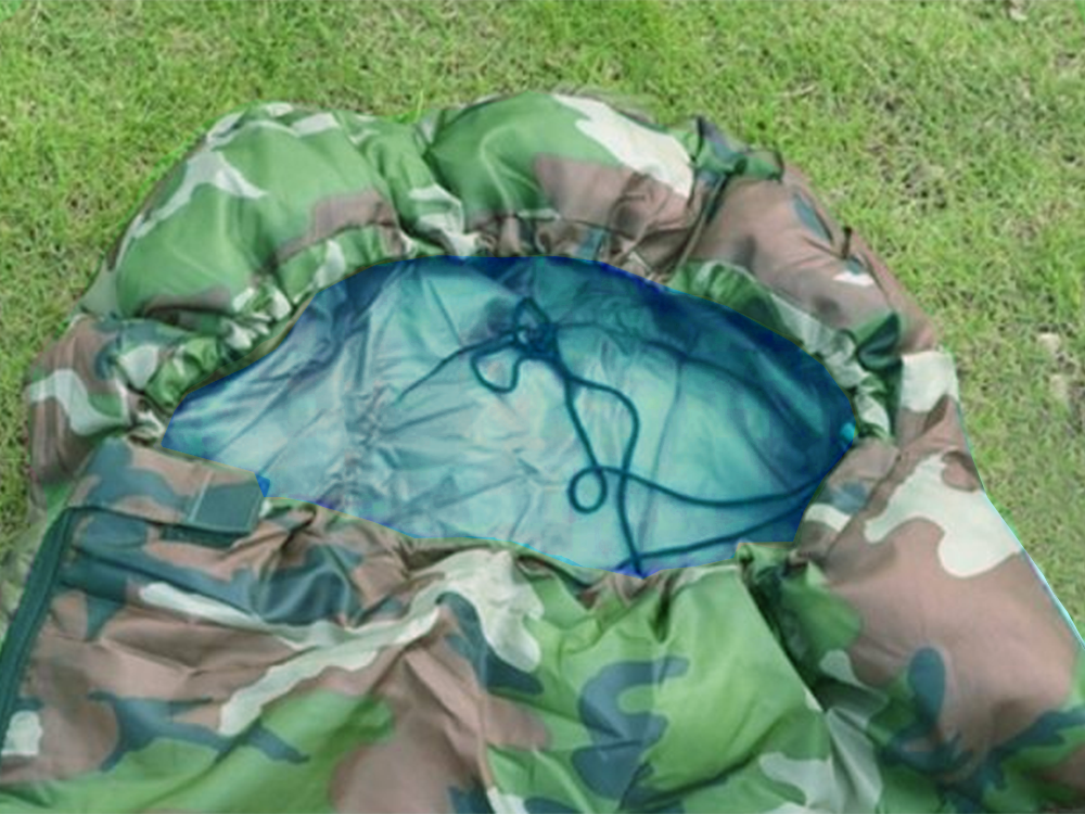 Mumienschlafsack Camping mit Kapuze leicht warm Outdoor Tarnfarbe - Schlafsack