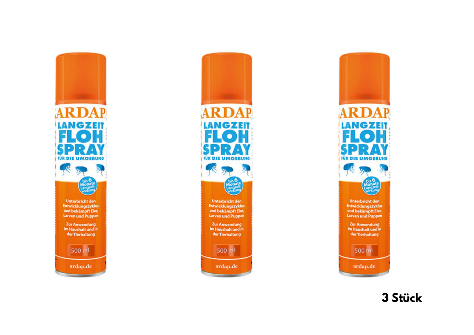 ARDAP Flohspray Umgebung 500ml – Langzeit-Schutz gegen Flöhe und Ungeziefer