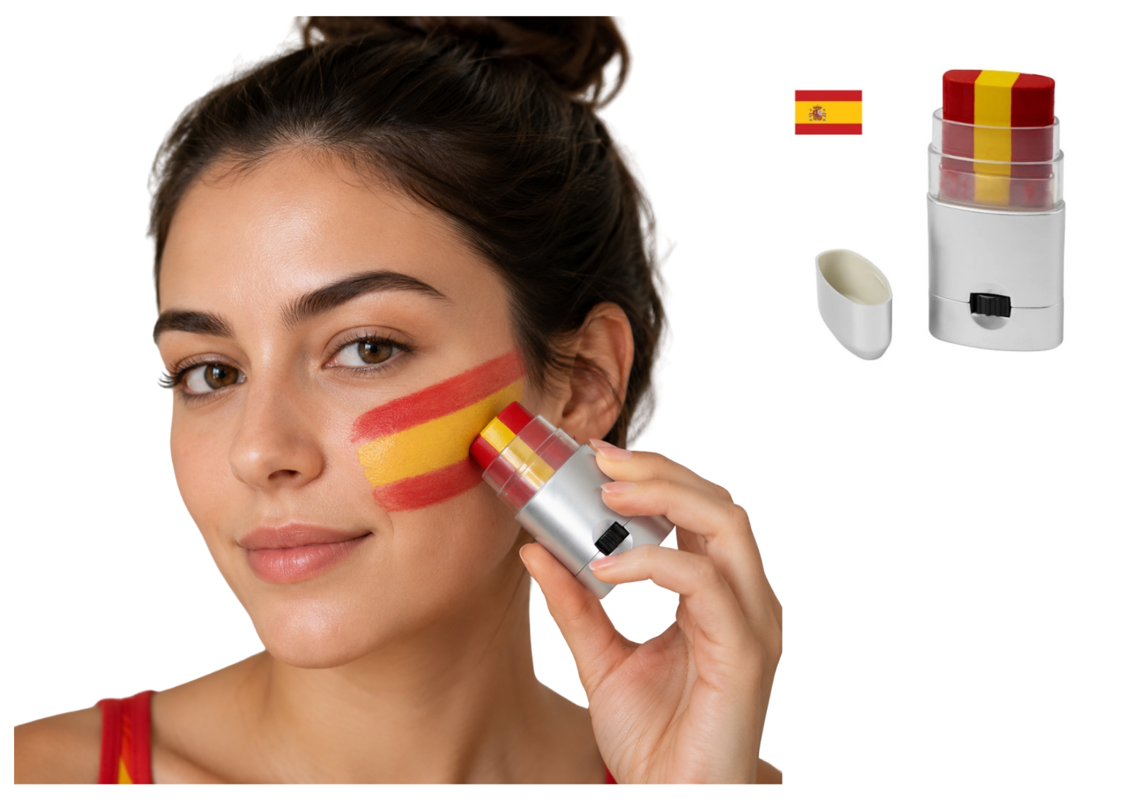 Spanien Fanartikel WM EM Shirt Schal Flagge Fanhorn Auswahl  -  España Fanáticos Fútbol WM EM Camiseta Bufanda Bandera Bocina