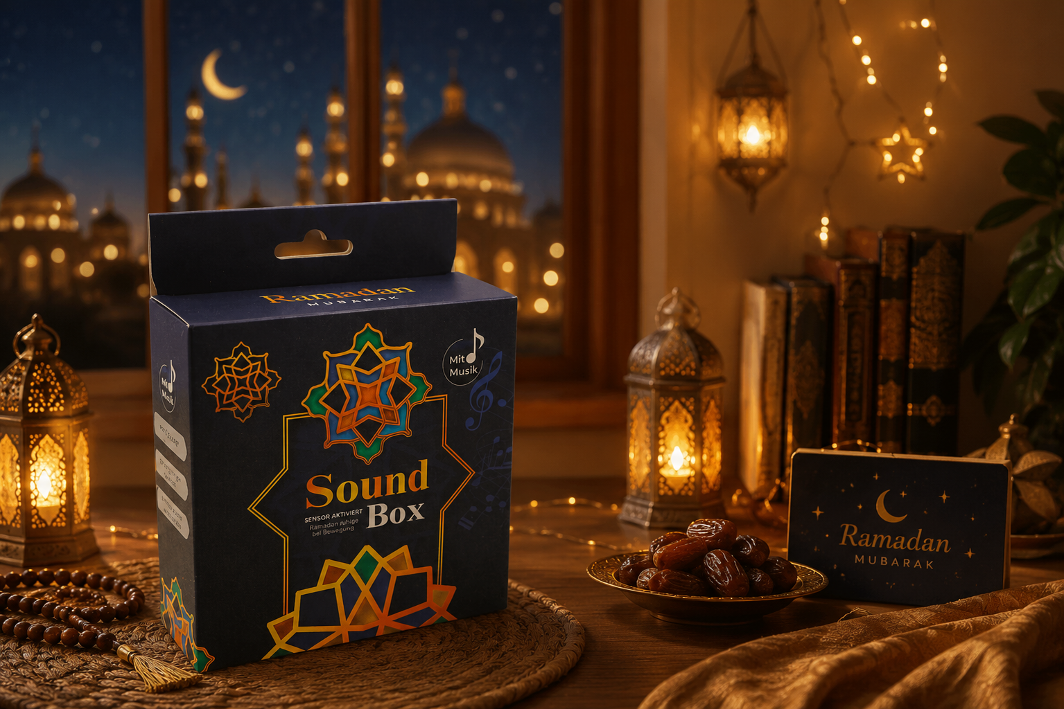 Ramadan Soundbox Bewegungssensor Islamische Deko Eid Mubarak Sound