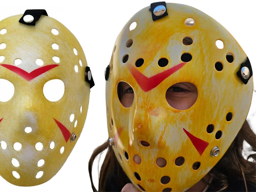 Horror Hockey Maske für Erwachsene – Halloween Kostüm, Cosplay Maske und Verkleidungszubehör
