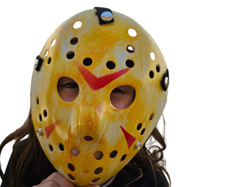 Horror Hockey Maske für Erwachsene – Halloween Kostüm, Cosplay Maske und Verkleidungszubehör