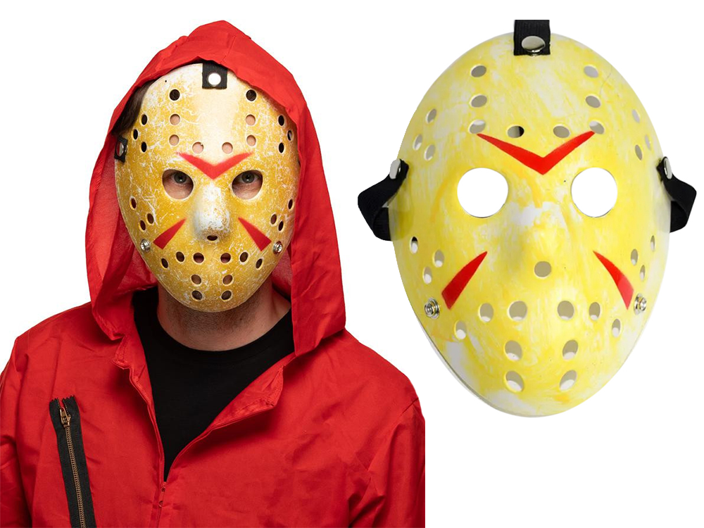 Horror Hockey Maske für Erwachsene – Halloween Kostüm, Cosplay Maske und Verkleidungszubehör