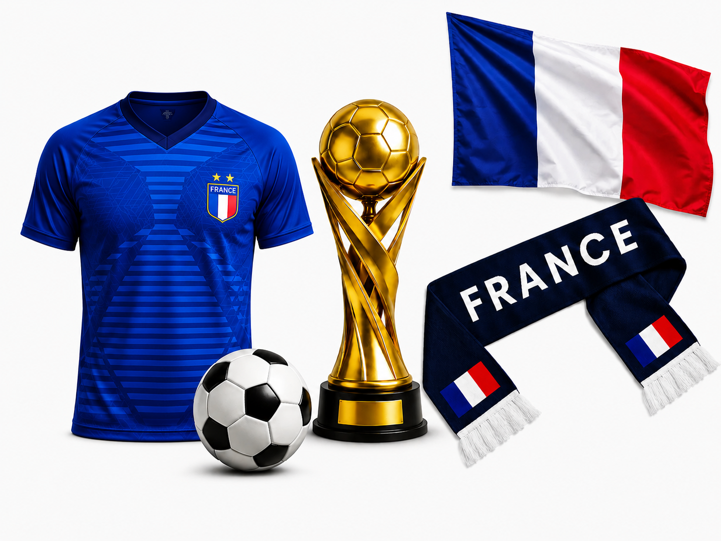 Frankreich Fanartikel WM EM Shirt Schal Flagge Horn Auswahl