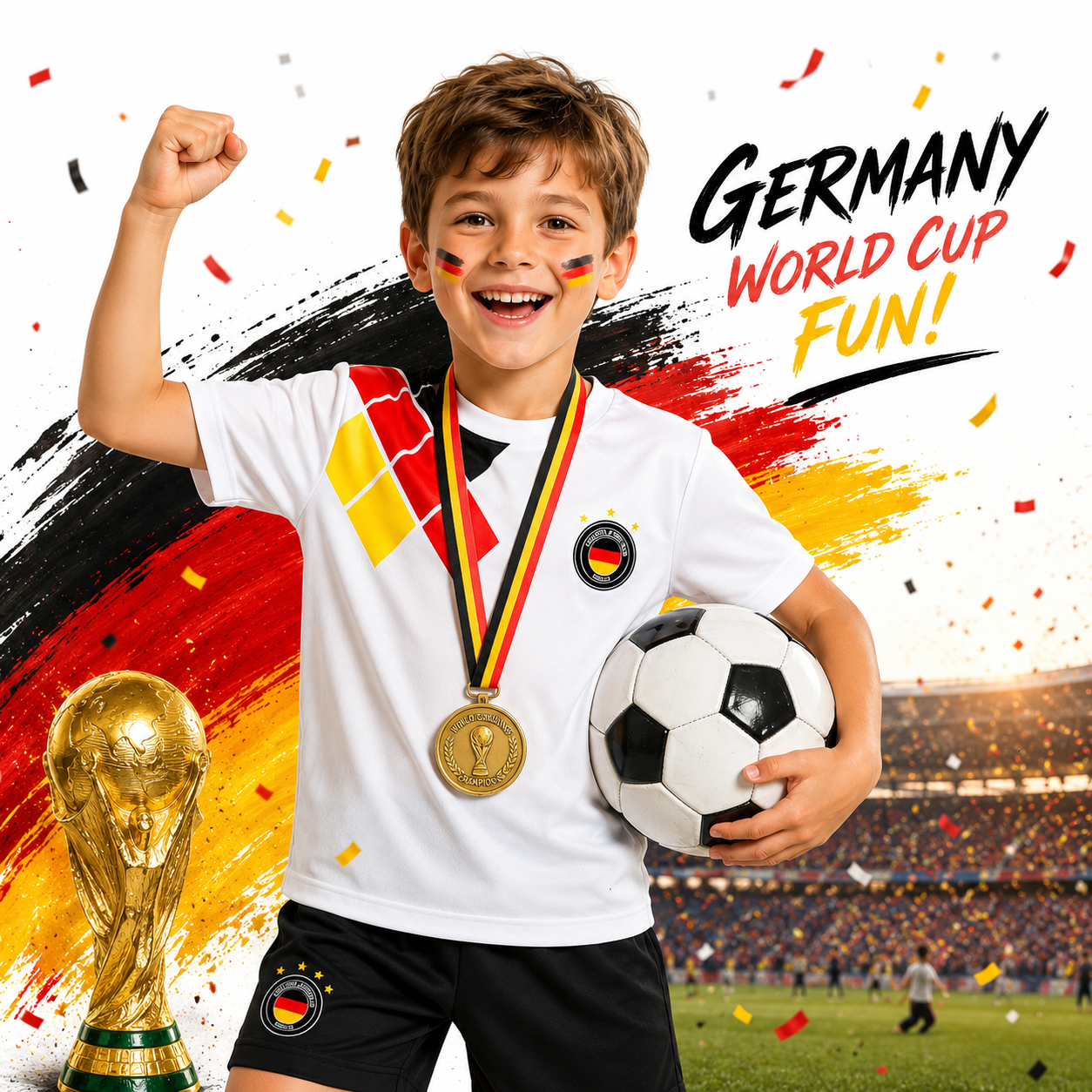 Deutschland Kinder Set T-Shirt Hose Fußball Fanset Kinder Trikot Set