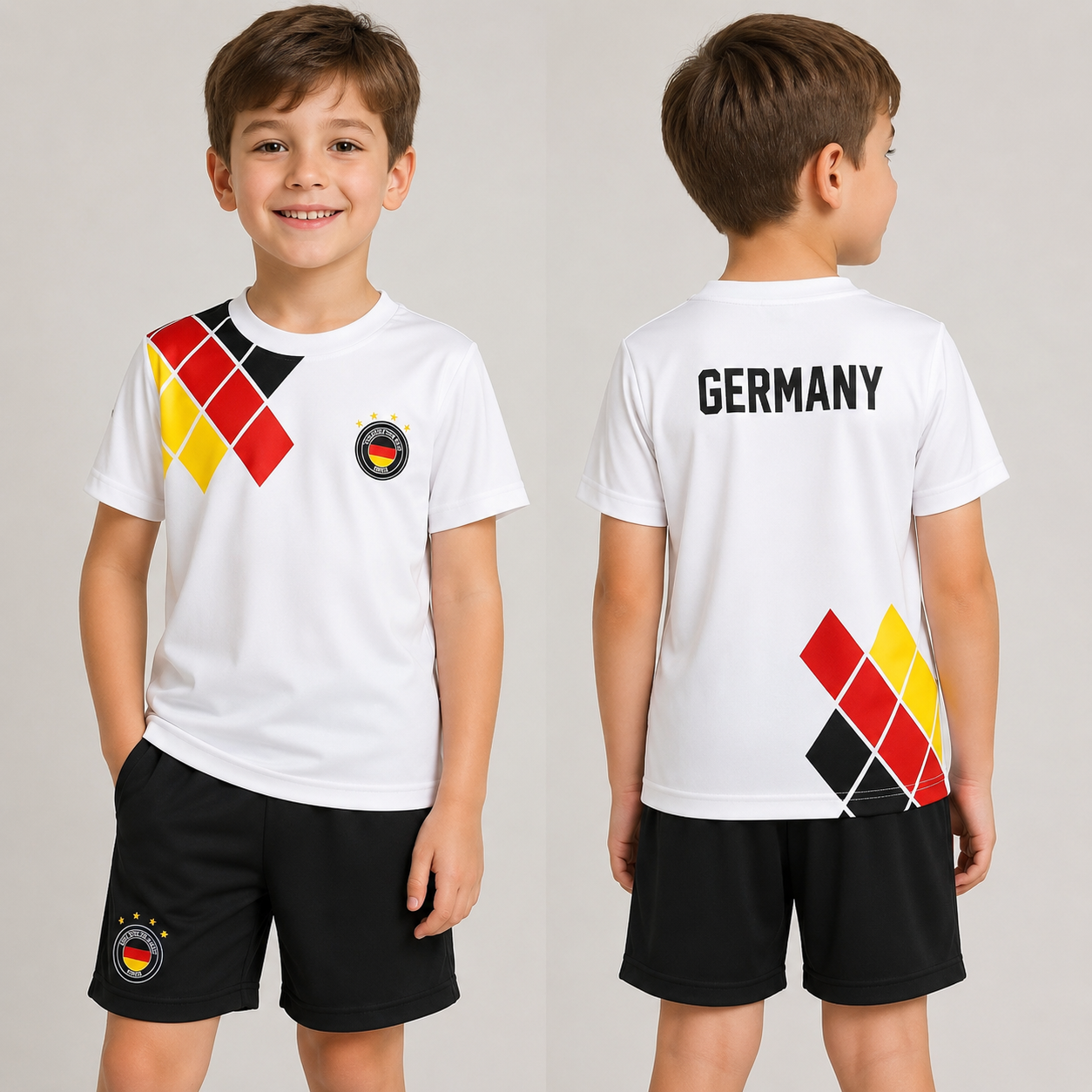 Deutschland Kinder Set T-Shirt Hose Fußball Fanset Kinder Trikot Set