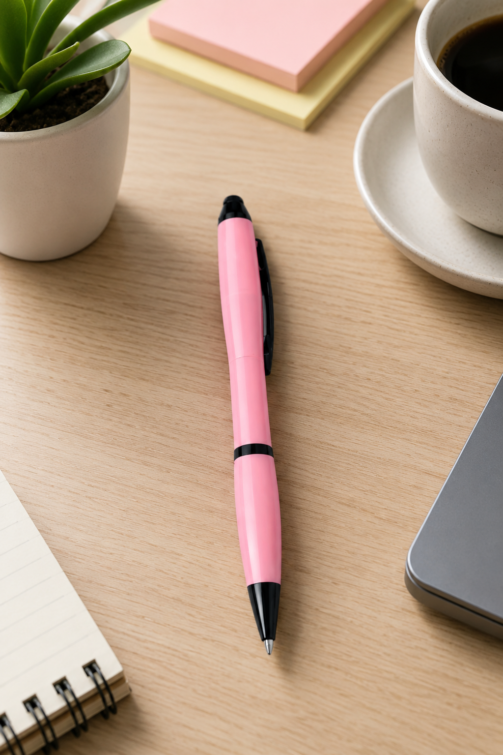 Kugelschreiber Rosa mit Clip Schreibstift Büro Schule 1/10 Stück