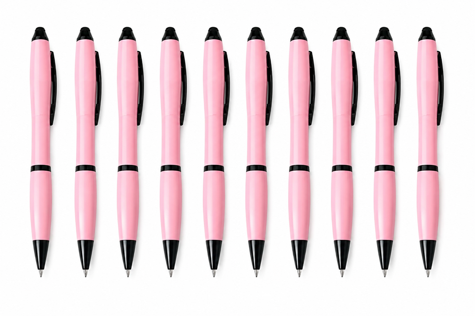 Kugelschreiber Rosa mit Clip Schreibstift Büro Schule 1/10 Stück