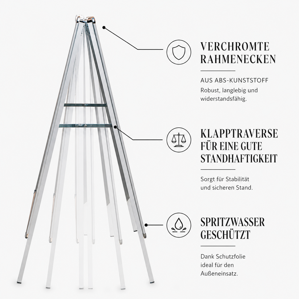 Kundenstopper DIN A1 doppelseitig Alu Werbeständer Posterständer