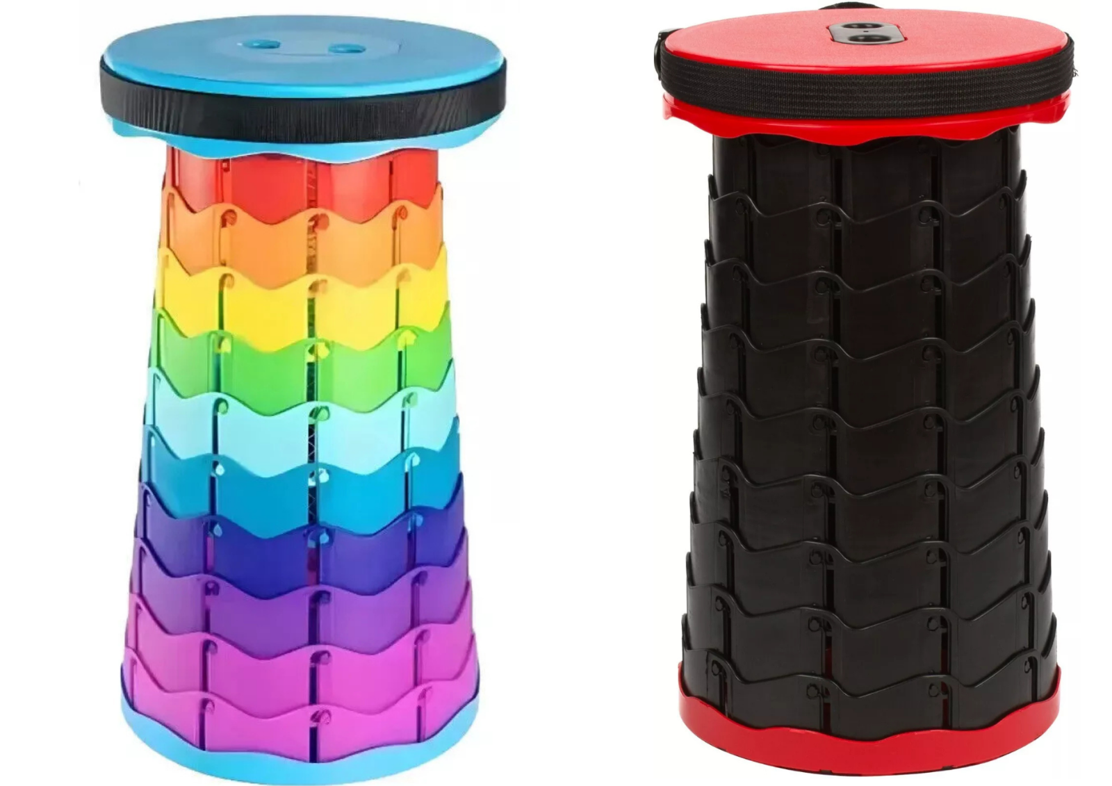 Tragbarer Klapphocker Höhenverstellbar – Campinghocker Falthocker für Outdoor, Angeln & Freizeit