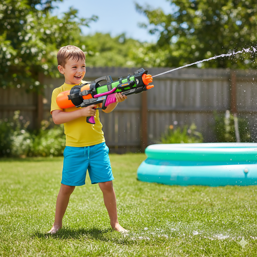 XXL Wasserpistole 60 cm mit 1,25L Tank – Wassergewehr für Kinder Sommer Wasserspaß