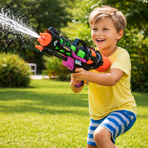 XXL Wasserpistole 60 cm mit 1,25L Tank – Wassergewehr für Kinder Sommer Wasserspaß