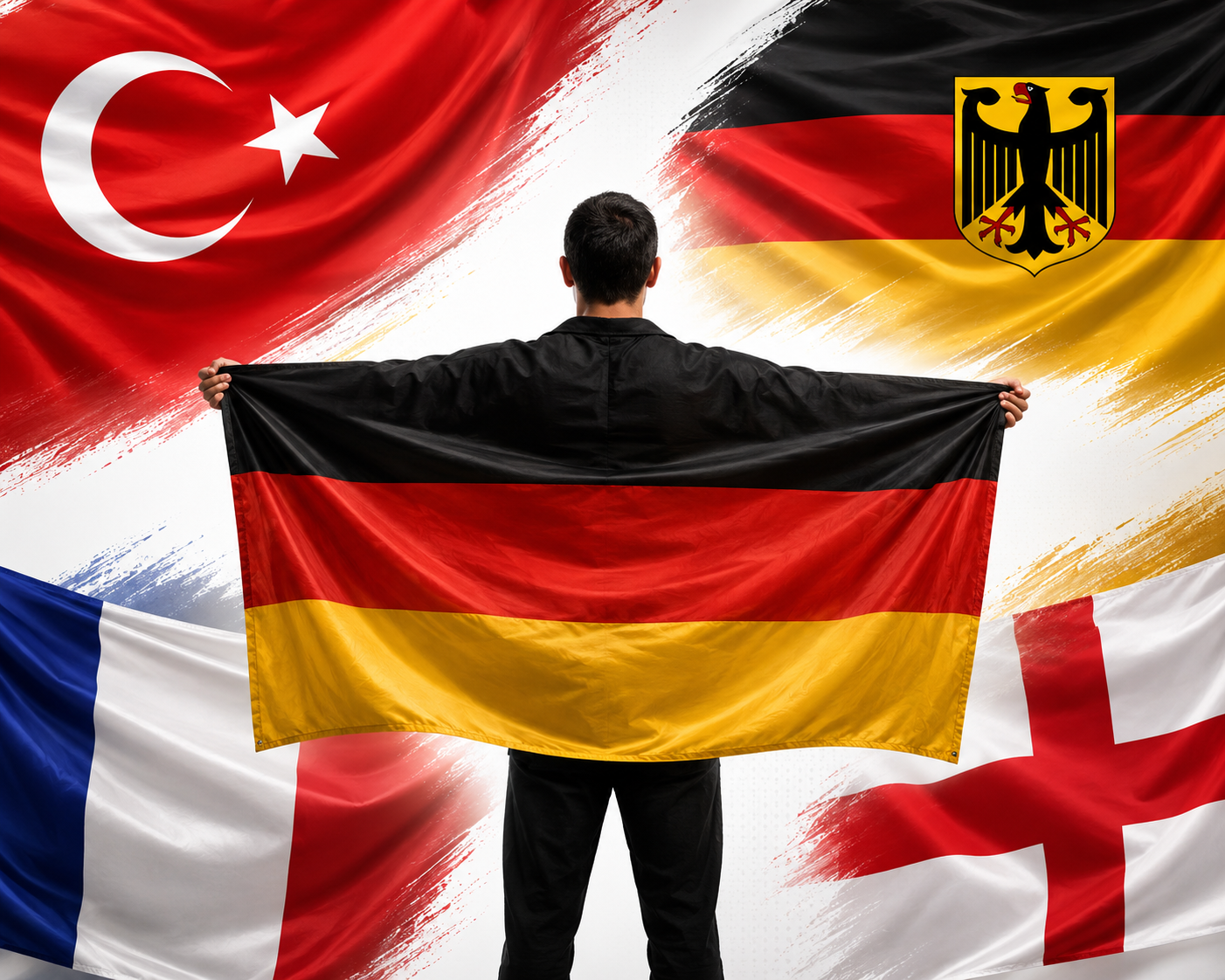 Flagge Fahne Fanflagge Länderflaggen Nationalflaggen Deutschland Türkei Auswahl