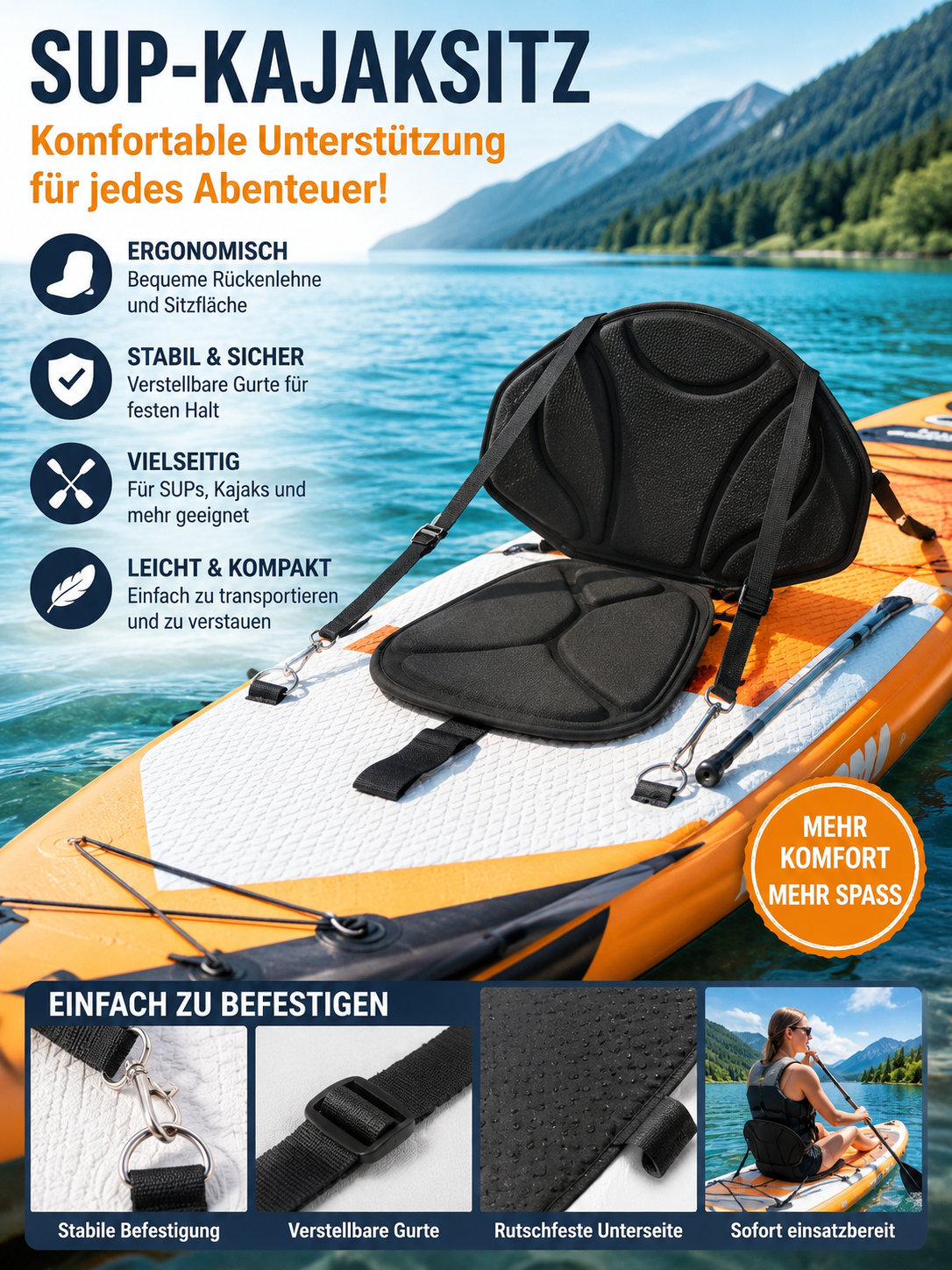 SUP Board Touring Stand Up Paddle Board Paddel Pumpe Rucksack Zubehör