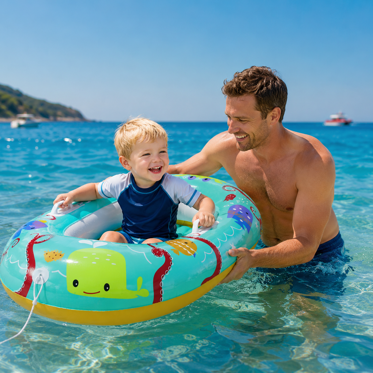 Bestway Kinderboot Aufblasbar 119x79cm Schwimmbett Schwimmboot Pool Boot