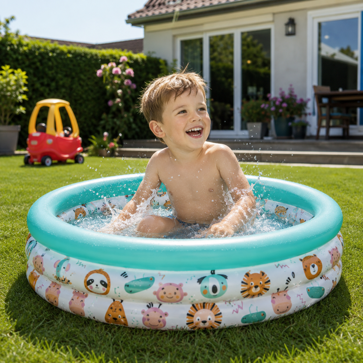 Bestway Kinderpool Planschbecken 102x25cm Aufblasbar Gartenpool Rund 101L
